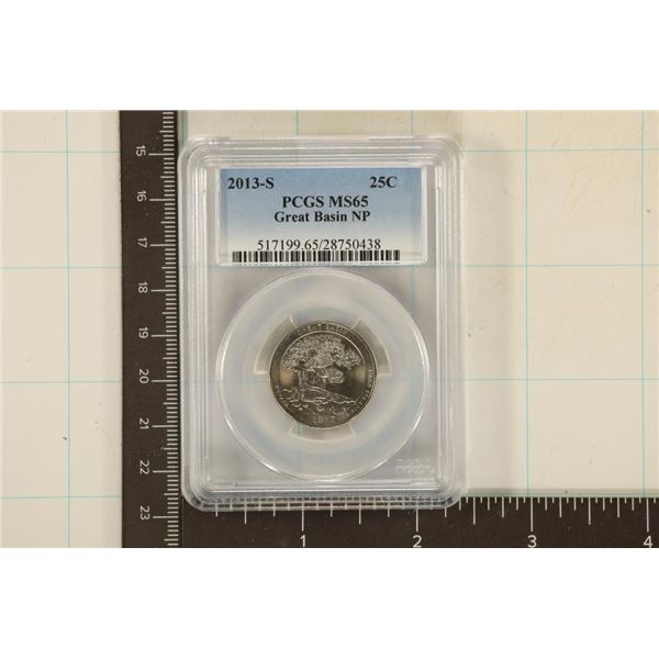 2013-S GREAT BASIN N.P. QUARTER PCGS MS65