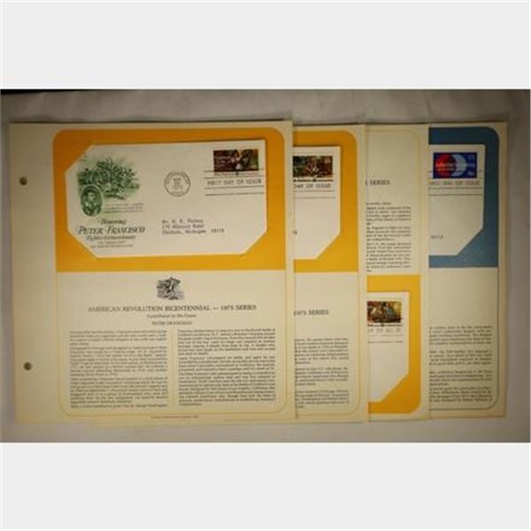 4-1ST DAY COVER ENVELOPES WITH CANCELLED STAMPS