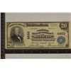Image 1 : 1918 LARGE SIZE BLUE SEAL US $20 NATIONAL CURRENCY