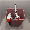 Image 1 : Lot Of Cleaning Items, Trash Can & 3 Spray Bottles