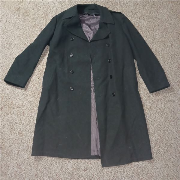 Used, Freed & Freed Double Breasted Coat, Size: 7042, 100% Wool