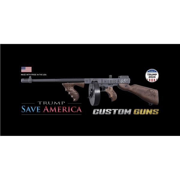 Trump Save America Tommy Gun Signed by President Trump and his sons Don Jr. and Eric Trump