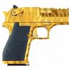 Image 2 : Gold Tiger Stripe Package - DE 50AE MK XIX 6" Gold w/ Tiger Stripes and Gold Tiger Stripe Tommy Gun