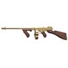 Image 9 : Gold Tiger Stripe Package - DE 50AE MK XIX 6" Gold w/ Tiger Stripes and Gold Tiger Stripe Tommy Gun
