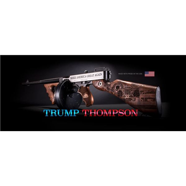 Trump America First Tommy Gun Signed by President Trump and Son’s Don Jr. and Eric Trump
