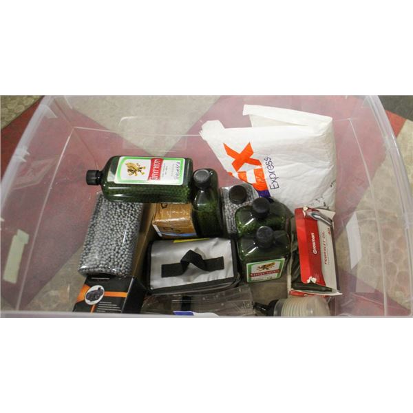 LARGE LOT AIRSOFT PELLETS AND ACCESSORIES