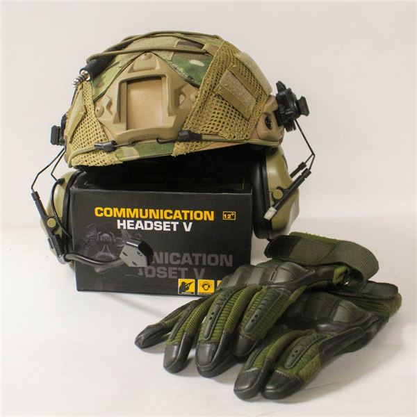 TACTICAL AIRSOFT HELMET WITH COMS
