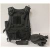 Image 1 : BLACK AIRSOFT TACTICAL VEST AND HOLSTER