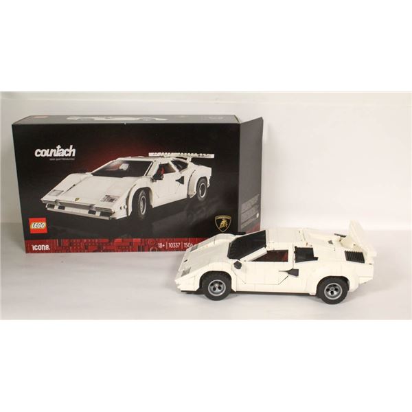 LARGE LEGO LAMBORGHINI COUNTACH W BOX ETC