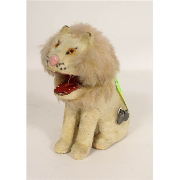 1950S MECHANICAL LION WIND UP TOY WORKS