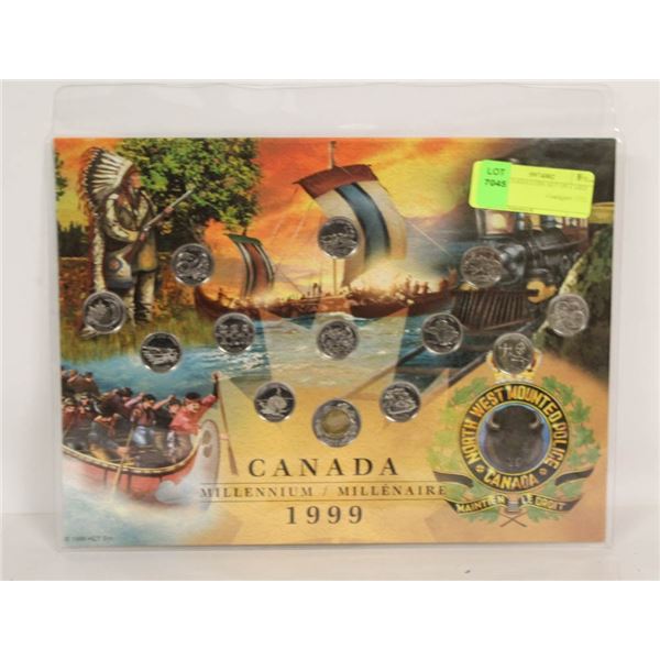 1999 CANADA COIN SET ON CARD
