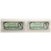 Image 1 : PAIR 1967 UNCIRCULATED CANADA $1 BILLS