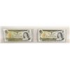 Image 1 : PAIR UNCIRCULATED CANADA $1 BILLS