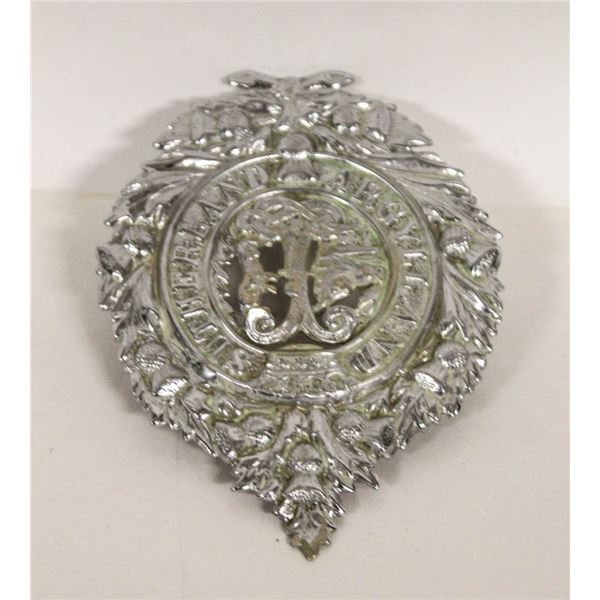 WW1 SUTHERLAND & ARGYLE LARGE CAP BADGE