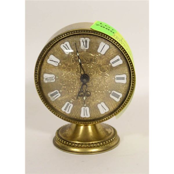 ANTIQUE ORNATE TABLE TOP ALARM CLOCK WIND UP