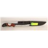 Image 1 : LARGE SERRATED HUNTING KNIFE W SHEATH