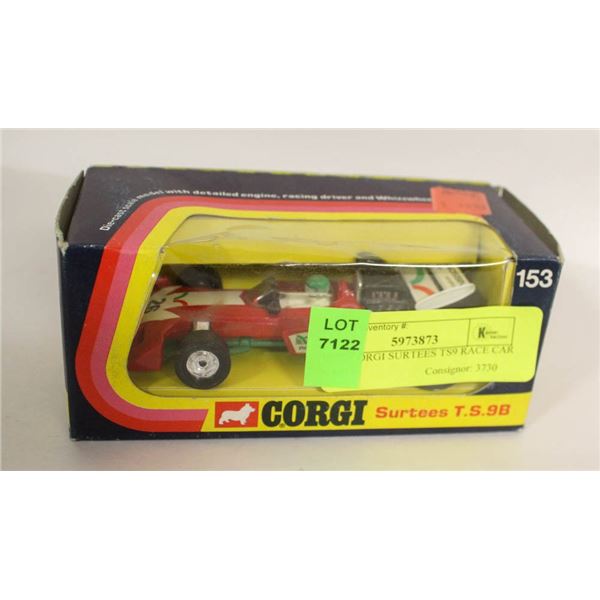 1970S CORGI SURTEES TS9 RACE CAR IN BOX
