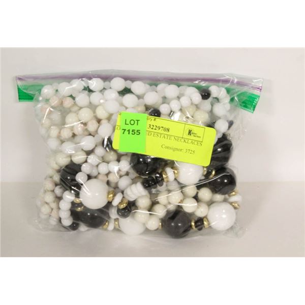 LOT ASSORTED ESTATE NECKLACES