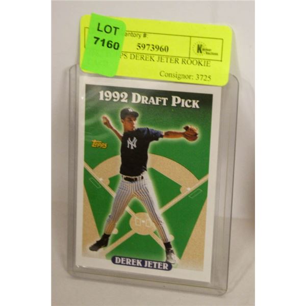 1982 TOPPS DEREK JETER ROOKIE CARD