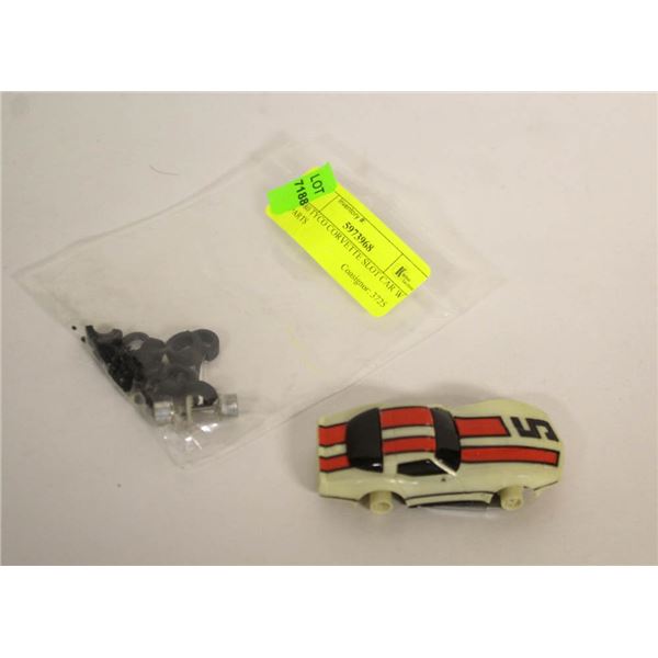 1980 TYCO CORVETTE SLOT CAR W PARTS