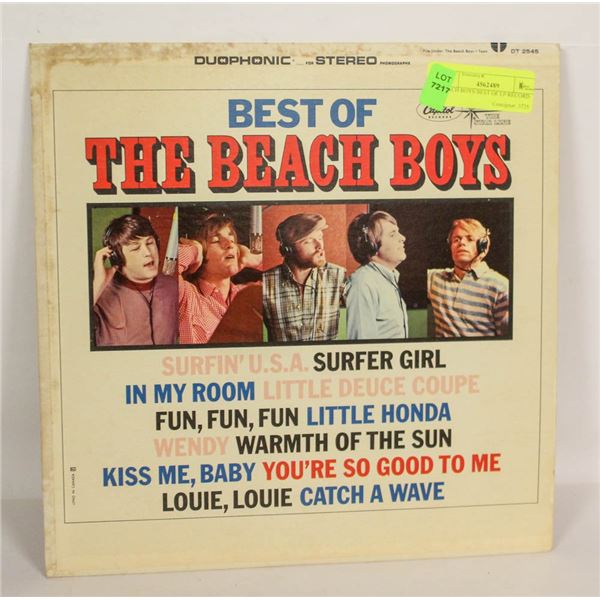 BEACH BOYS BEST OF LP RECORD