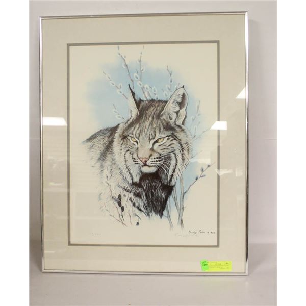 SIGNED/NUMBERED RANDY FEHR LYNX PRINT. #159 OF 390