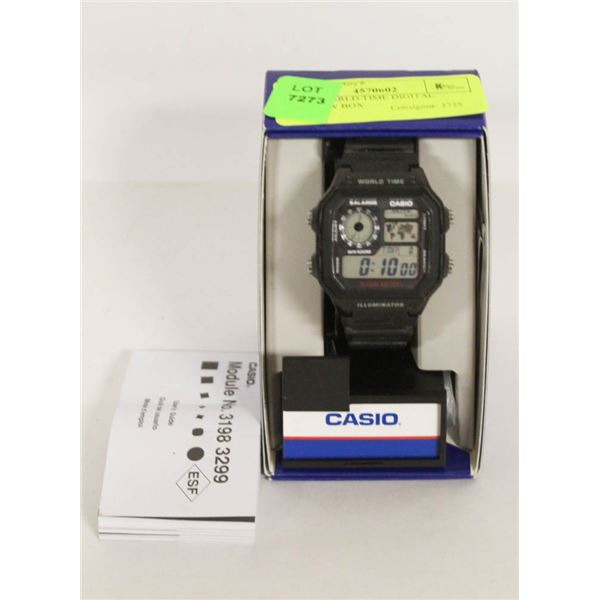 CASIO WORLD TIME DIGITAL WATCH W BOX