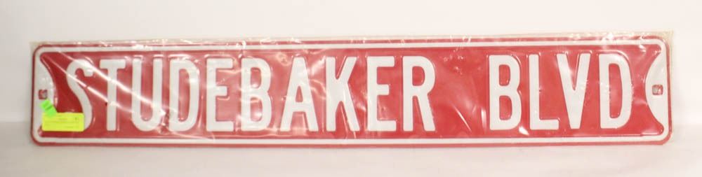 Studebaker Racing Sign HEAVY STEEL STUDEBAKER CAR SIGN