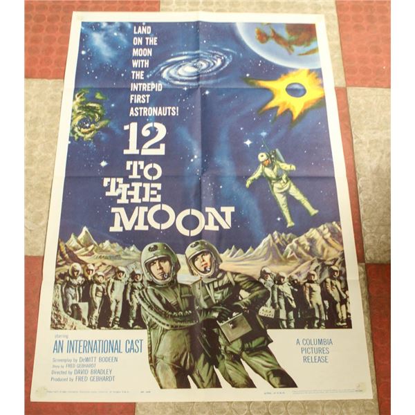 1960 TO THE MOON ONE SHEET MOVIE POSTER ORIG