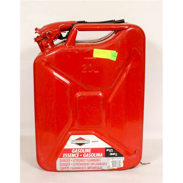 METAL BRIGGS AND STRATTON FUEL CAN