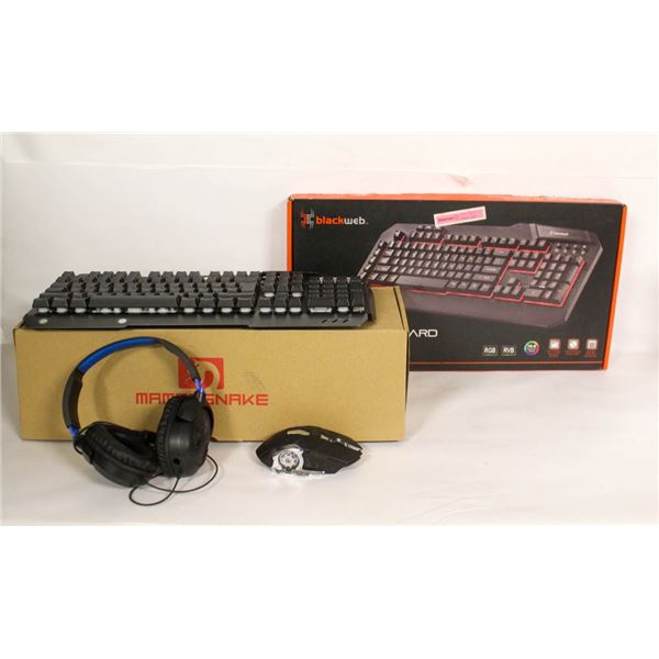 MAMGA SNAKE & BLACKWEB GAMING KEYBOARDS USED
