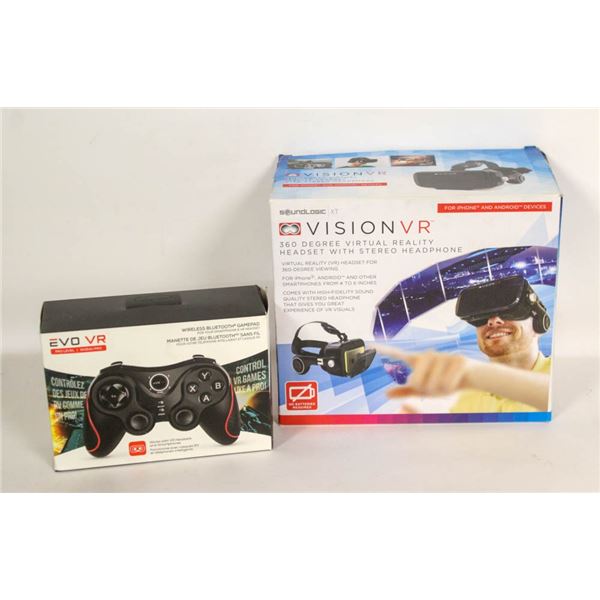 SOUNDLOGIC VR HEADSET AND REMOTE W BOXES USED