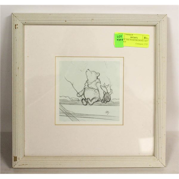 WINNIE THE POOH DRAWING ART FRAMED