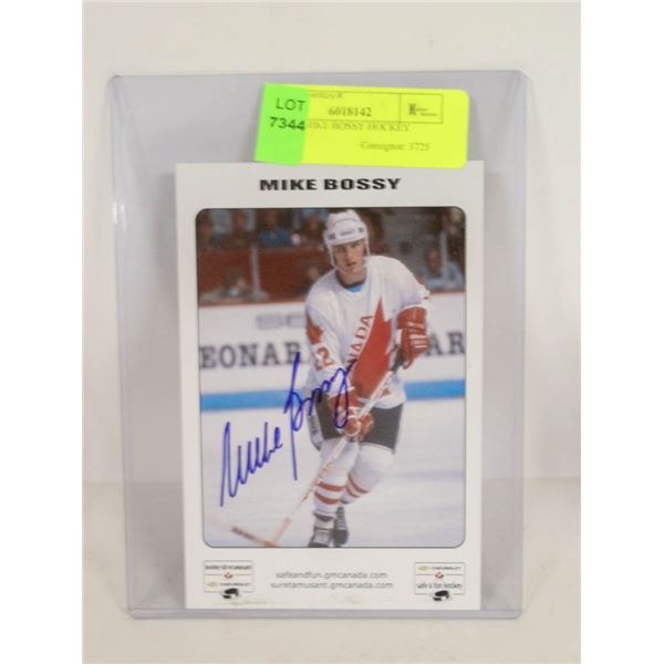 SIGNED MIKE BOSSY HOCKEY PICTURE