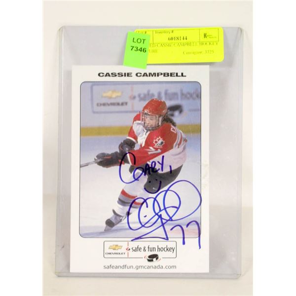 SIGNED CASSIE CAMPBELL HOCKEY PICTURE