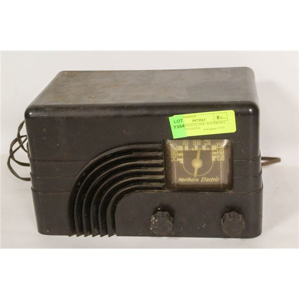 NORTHERN ELECTRIC WATERFALL RADIO UNTESTED