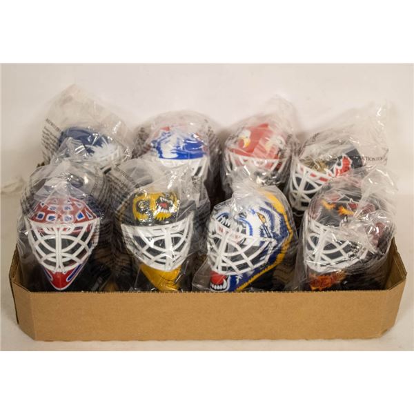SET OF COLLECTOR MINI GOALIE HELMETS