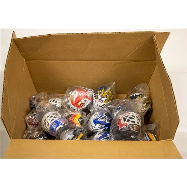 SET OF COLLECTOR MINI GOALIE HELMETS