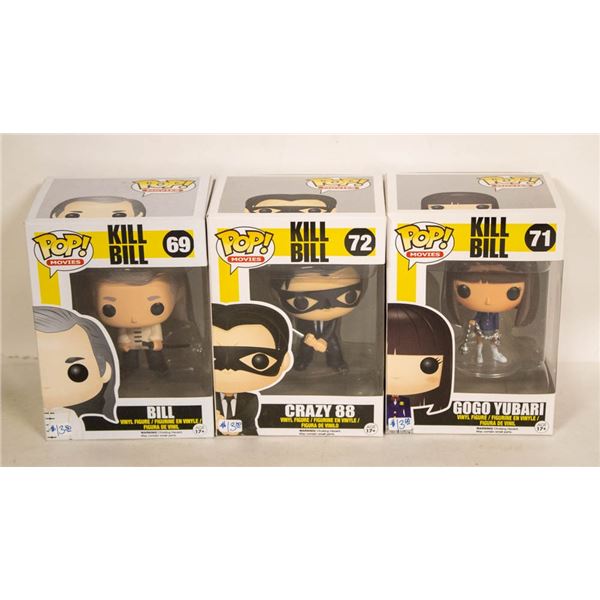 FUNKO POP KILL BILL LOT OF THREE