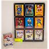 Image 1 : FRAMED HOCKEY CARDS AND STACK OF CARDS