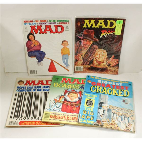 LOT OF VINTAGE MAD AND CRACKED MAGAZINES