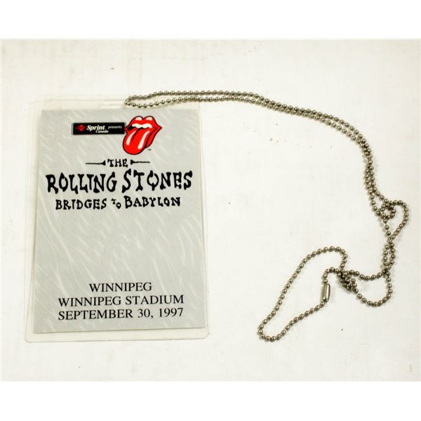 ROLLING STONES VIP CONCERT PASS
