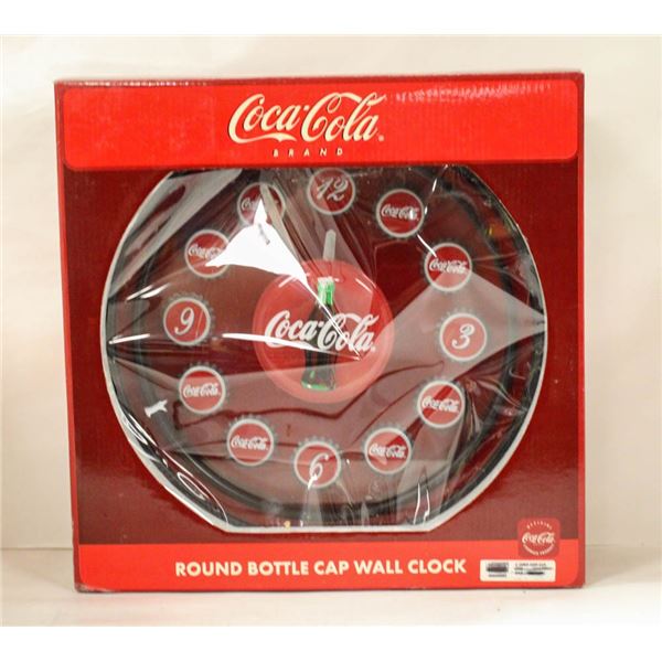COLLECTOR COKE BOTTLE CAP CLOCK IN BOX