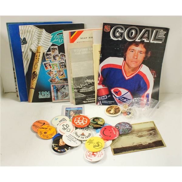 LOT OF ASSORTED VINTAGE SPORTS CARDS ETC