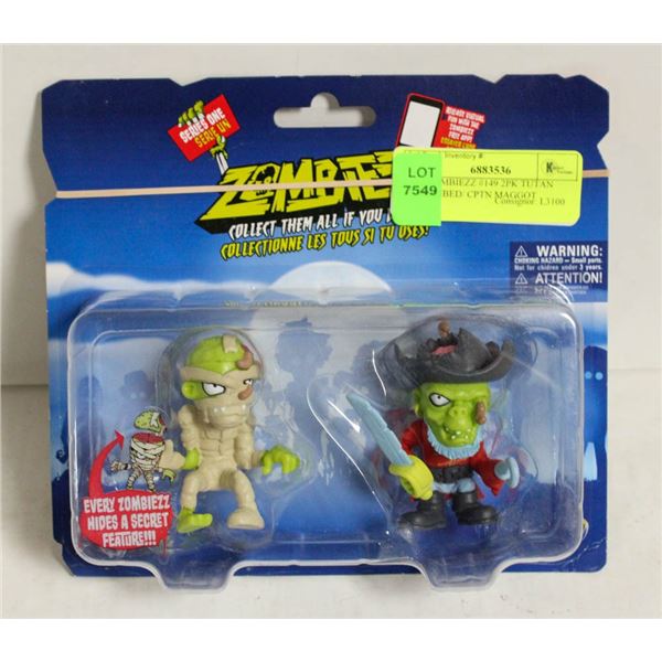 NIB ZOMBIEZZ #149 2PK TUTAN ENTOMBED/ CPTN MAGGOT