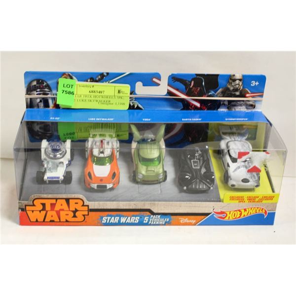 NIB STAR WARS HOTWHEELS 5PK; R2-D2/ LUKE SKYWALKER