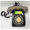 Image 1 : BLACK ROTARY PHONE WITH CUSTOM HANDLE PLATE WITH
