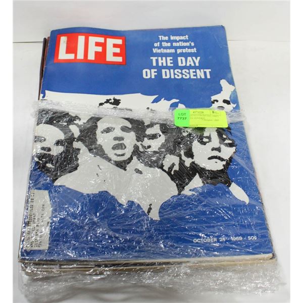LIFE MAGAZINES FROM THE 1960'S FILLED WITH