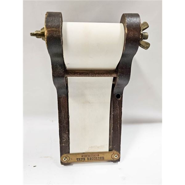 VINTAGE MESSAGE RECORDER - WOOD AND BRASS