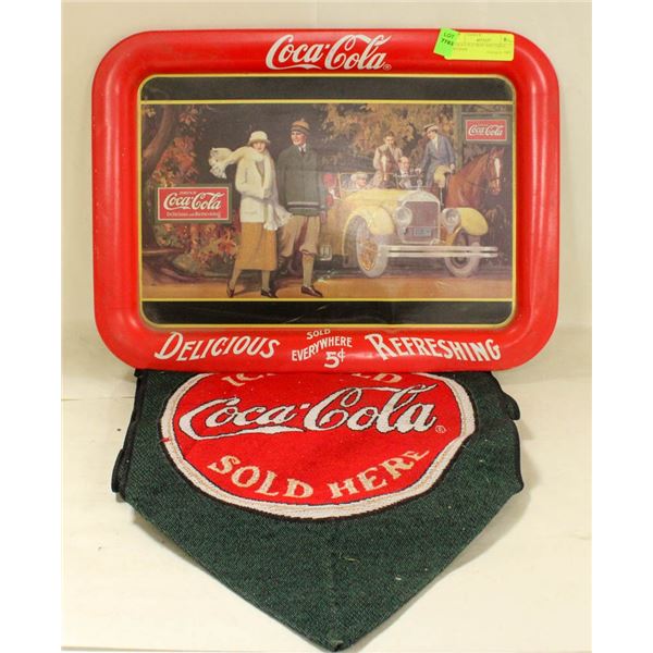 COCA-COLA TRAY AND TABLE RUNNER
